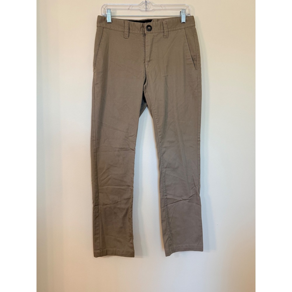 Volcom Frickin Modern Fit Chino Pants Mens 29 Khaki Tan Straight Leg Skate